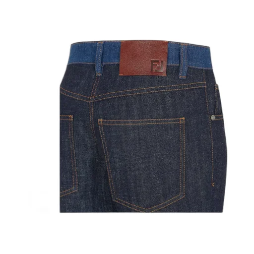 Fendi Ff Logo Slim-Fit Jeans