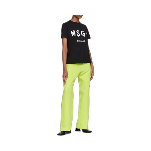 Msgm Logo Printed Crewneck T-Shirt
