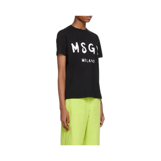 Msgm Logo Printed Crewneck T-Shirt