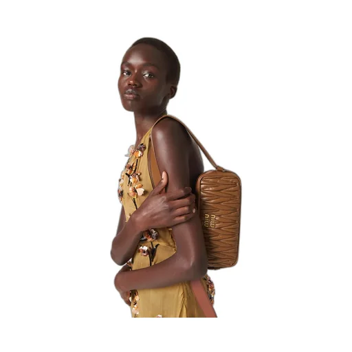 Matelassé Nappa Leather Shoulder Bag
