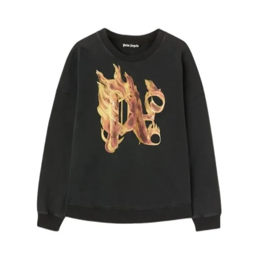 Palm Angels Logo Printed Crewneck Sweatshirt