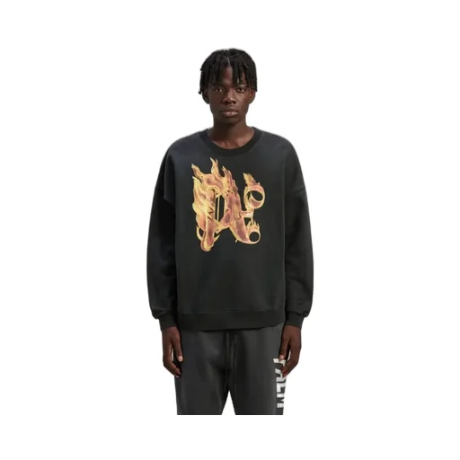 Palm Angels Logo Printed Crewneck Sweatshirt