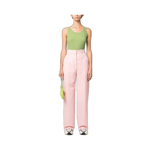 Casablanca High Waist Straight Leg Trousers