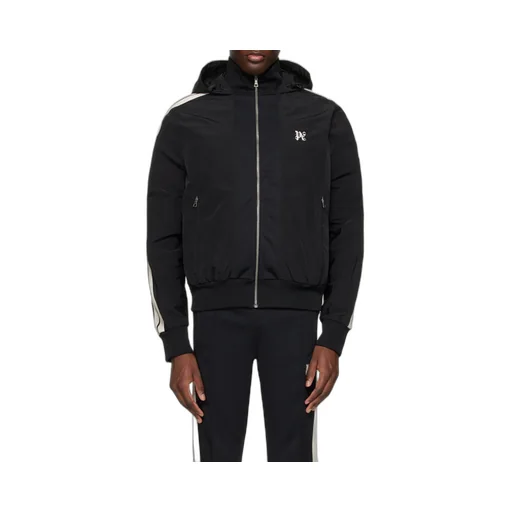 Palm Angels Logo Embroidered Hooded Jacket