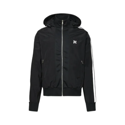 Palm Angels Logo Embroidered Hooded Jacket