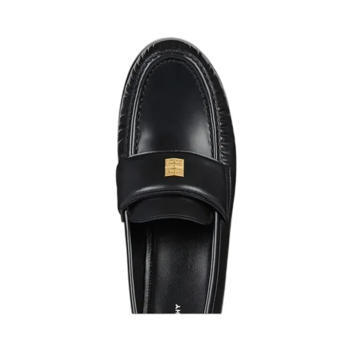 Givenchy 4G Logo Plaque Round-Toe Loafers