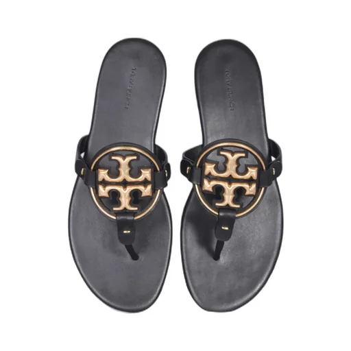 Tory Burch Miller Logo Plaque Thong Sandals
