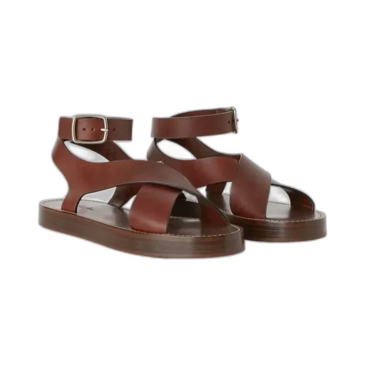 Loro Piana Sumie Crossed Strap Sandals