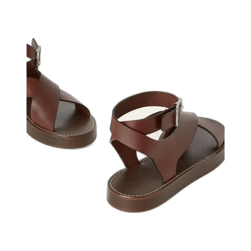 Loro Piana Sumie Crossed Strap Sandals