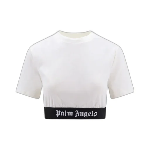 Palm Angels Logo Waistband Cropped Top