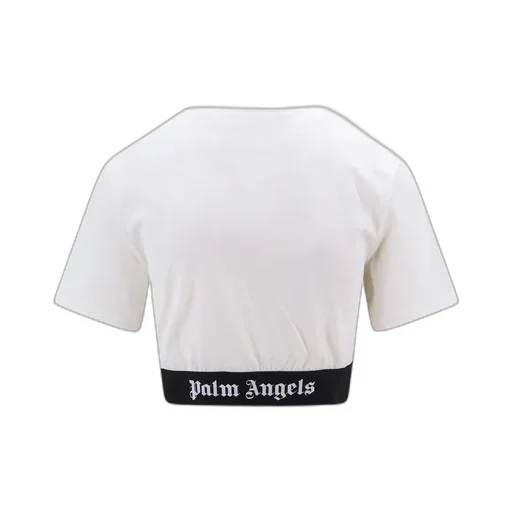 Palm Angels Logo Waistband Cropped Top