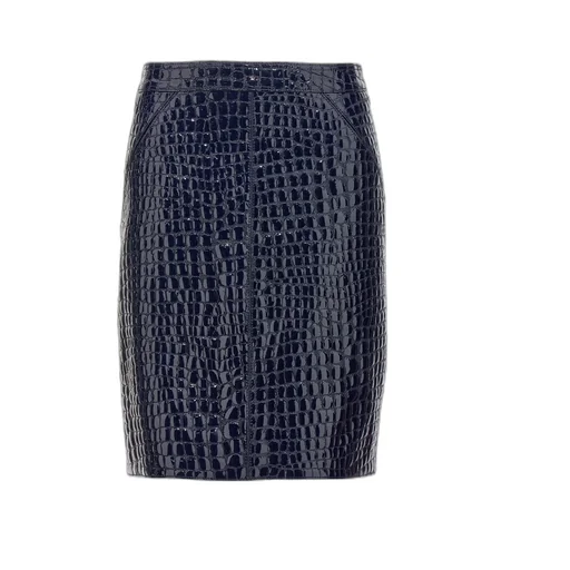 Tom Ford High-Waisted Embossed Leather Mini Skirt