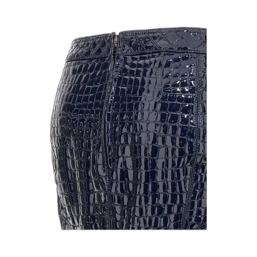 Tom Ford High-Waisted Embossed Leather Mini Skirt