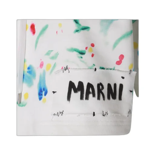 Marni Logo Patch Cropped Hoodie