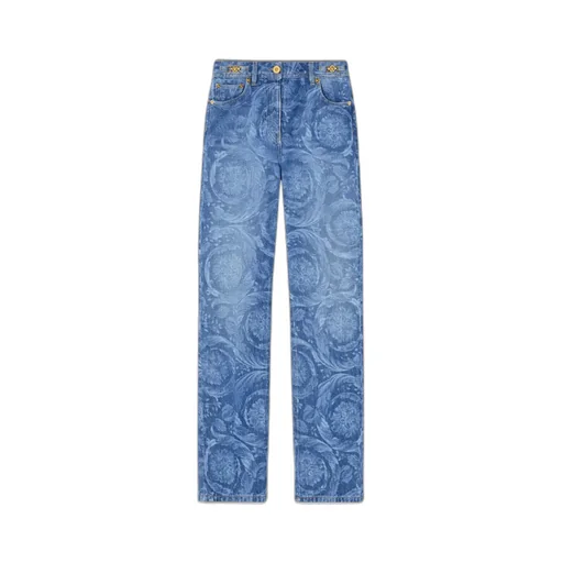Versace Logo-Patch Denim Jeans