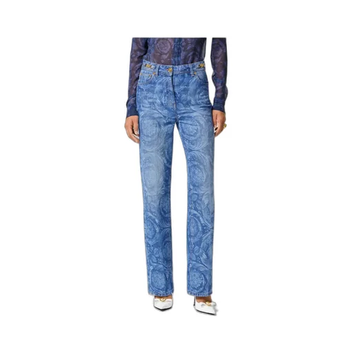 Versace Logo-Patch Denim Jeans