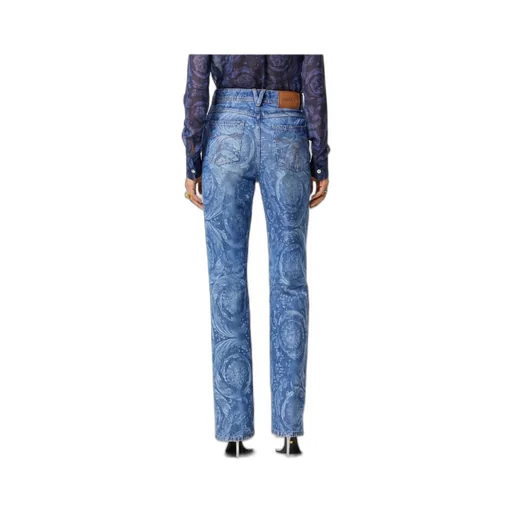 Versace Logo-Patch Denim Jeans