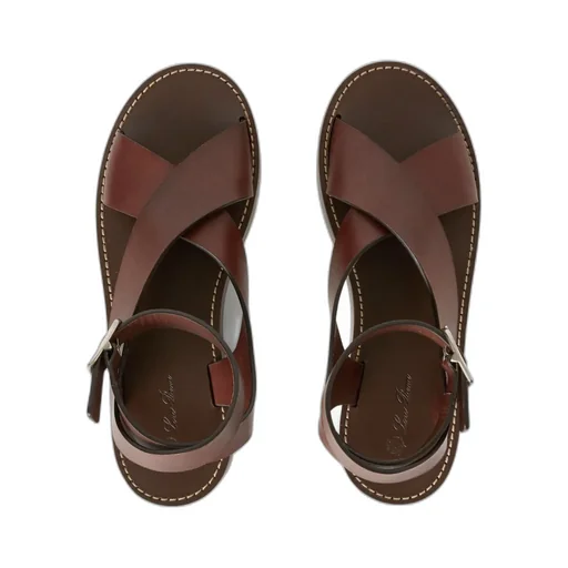 Loro Piana Sumie Crossed Strap Sandals