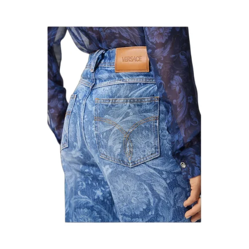 Versace Logo-Patch Denim Jeans