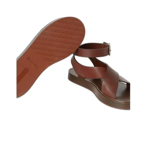 Loro Piana Sumie Crossed Strap Sandals