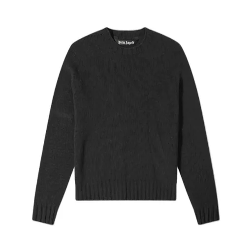 Palm Angels Logo Intarsia Knitted Jumper
