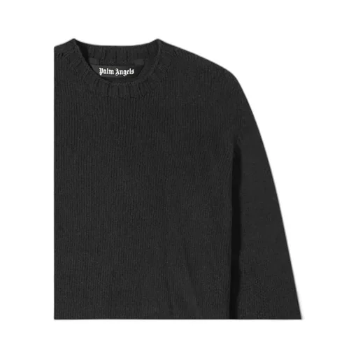 Palm Angels Logo Intarsia Knitted Jumper