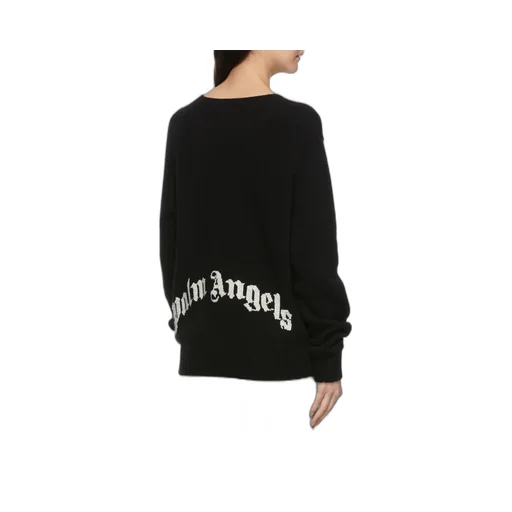 Palm Angels Logo Intarsia Knitted Jumper