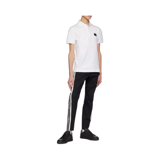 Dolce & Gabbana Logo Plaque Short Sleeved Polo Shirt