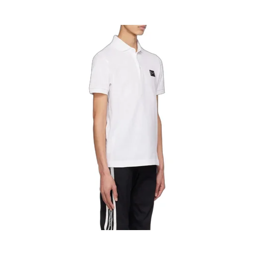 Dolce & Gabbana Logo Plaque Short Sleeved Polo Shirt