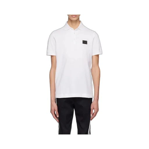 Dolce & Gabbana Logo Plaque Short Sleeved Polo Shirt