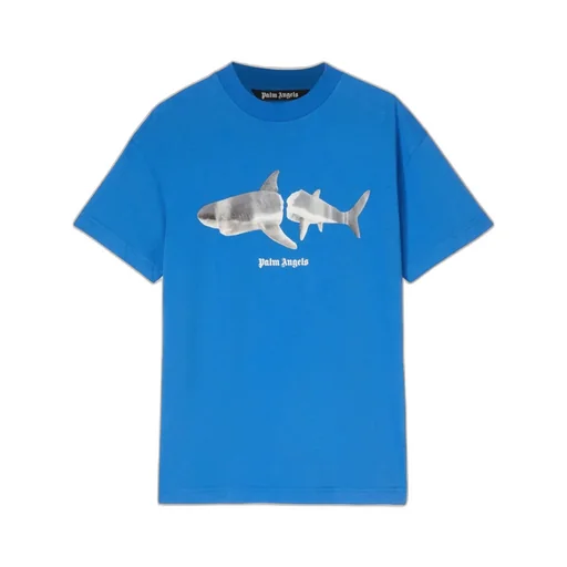 Palm Angels Shark Printed Crewneck T-Shirt