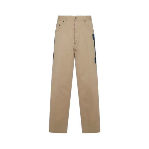 Dsquared2 Logo Patch Straight-Leg Trousers