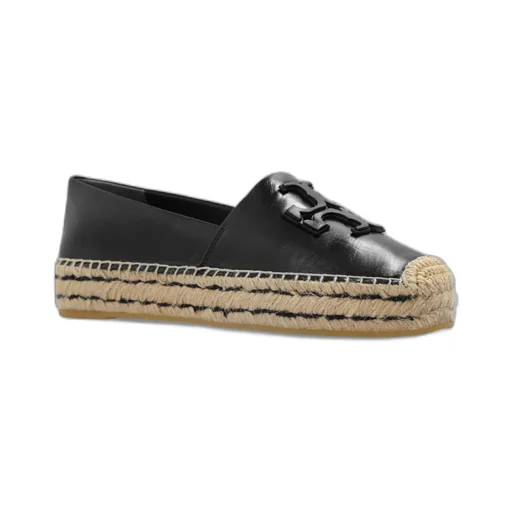 Tory Burch Ines Logo Patch Platform Espadrilles