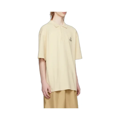 Maison Kitsun Bold Fox Head Patch Oversized Polo Shirt