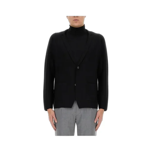 Lardini Textured Knit Jacket Sweater