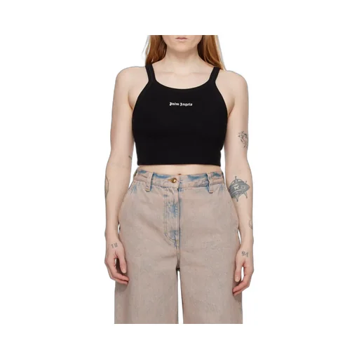 Palm Angels Logo Printed Crewneck Tank Top