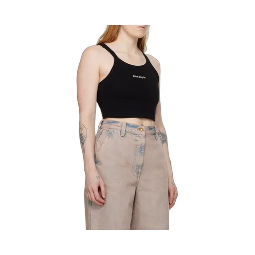 Palm Angels Logo Printed Crewneck Tank Top