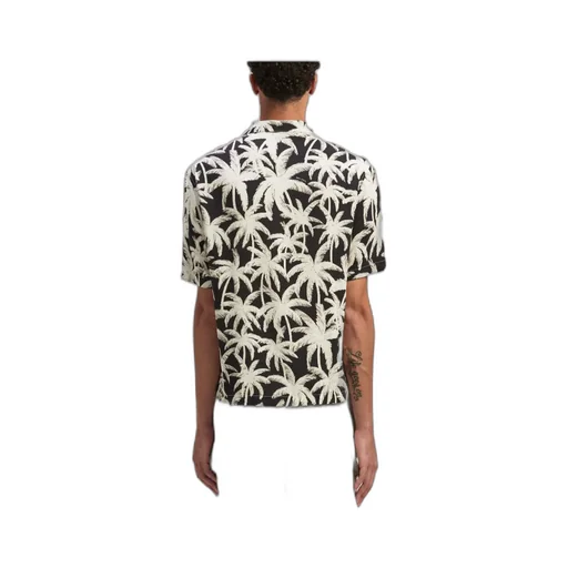 Palm Angels All-Over Palm Printed Short-Sleeved Shirt
