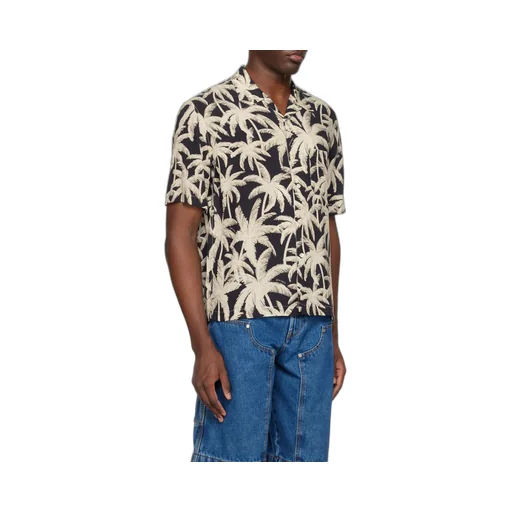 Palm Angels All-Over Palm Printed Short-Sleeved Shirt