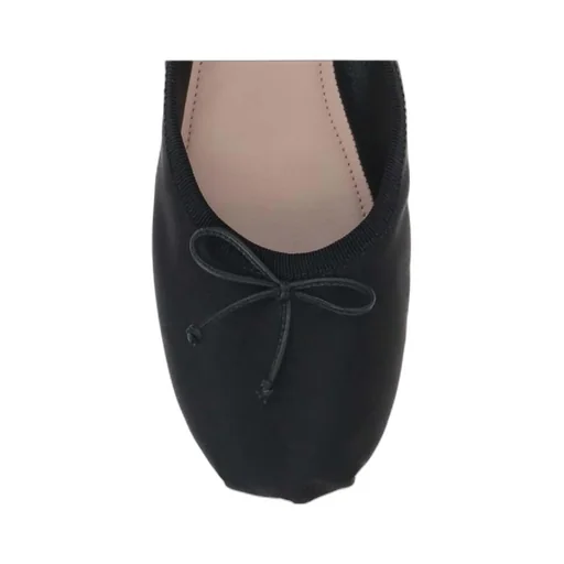 Miu Miu Bow-Detailed Slip-On Satin Ballerina Shoes