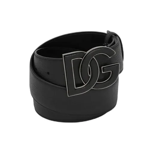 Dolce & Gabbana Logo Plaque Buckle Belt