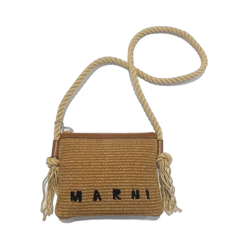 Marni Marcel Logo Embroidered Crossbody Bag