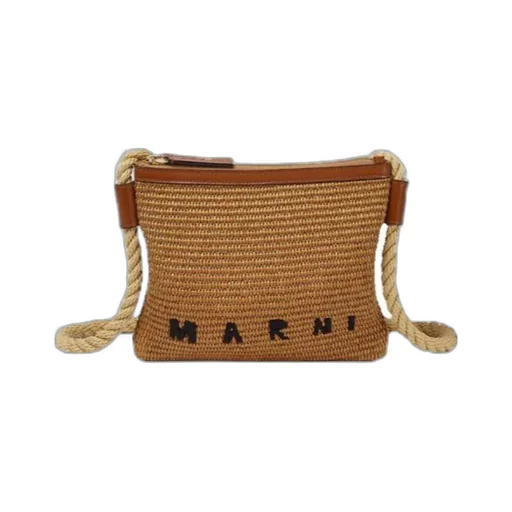 Marni Marcel Logo Embroidered Crossbody Bag