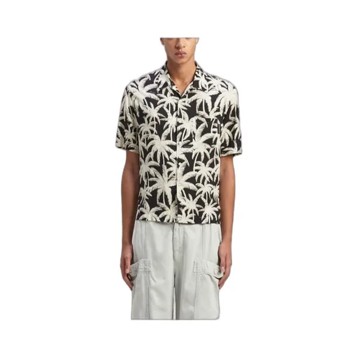 Palm Angels All-Over Palm Printed Short-Sleeved Shirt