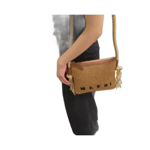 Marni Marcel Logo Embroidered Crossbody Bag