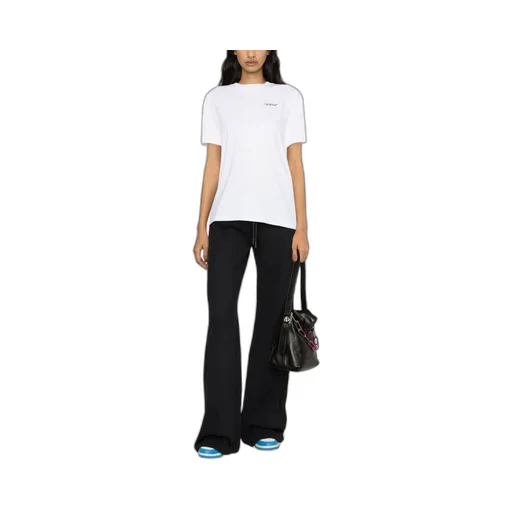 Off-White Drawstring Wide Leg Pants