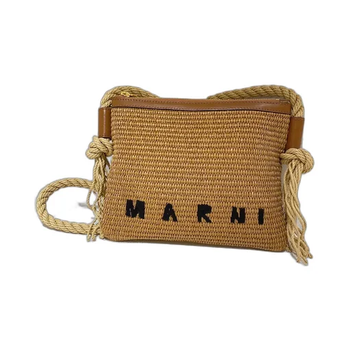 Marni Marcel Logo Embroidered Crossbody Bag