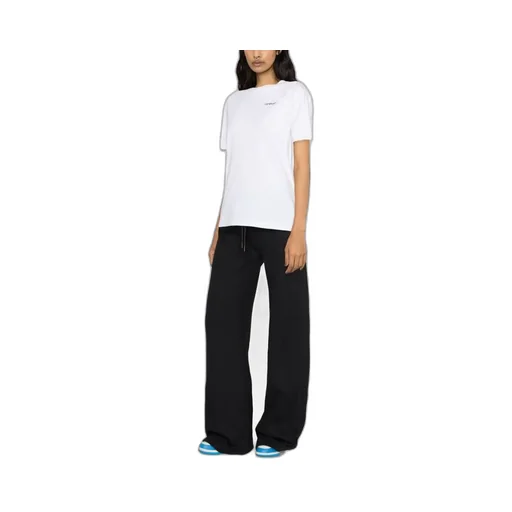 Off-White Drawstring Wide Leg Pants