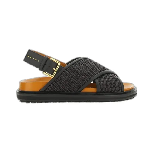 Marni Fussbett Cross-Strap Sandals