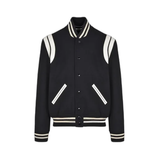 Saint Laurent Snap-Buttoned Teddy Bomber Jacket